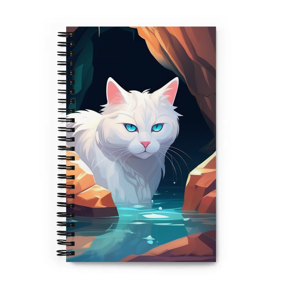 PugMug Custom White Companion Cat Spiral Notebook