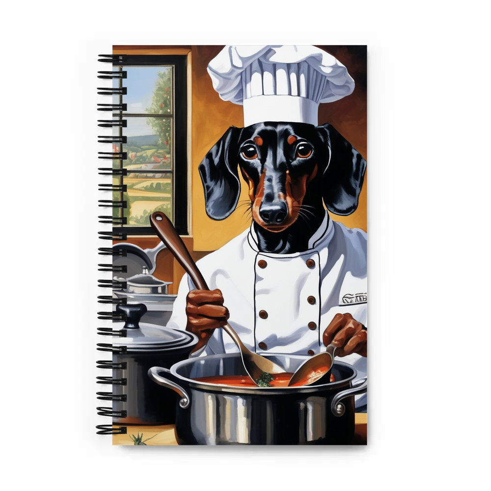 PugMug Custom Black Dachshund Spiral Notebook