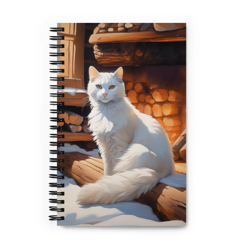 PugMug Custom White Companion Cat Spiral Notebook