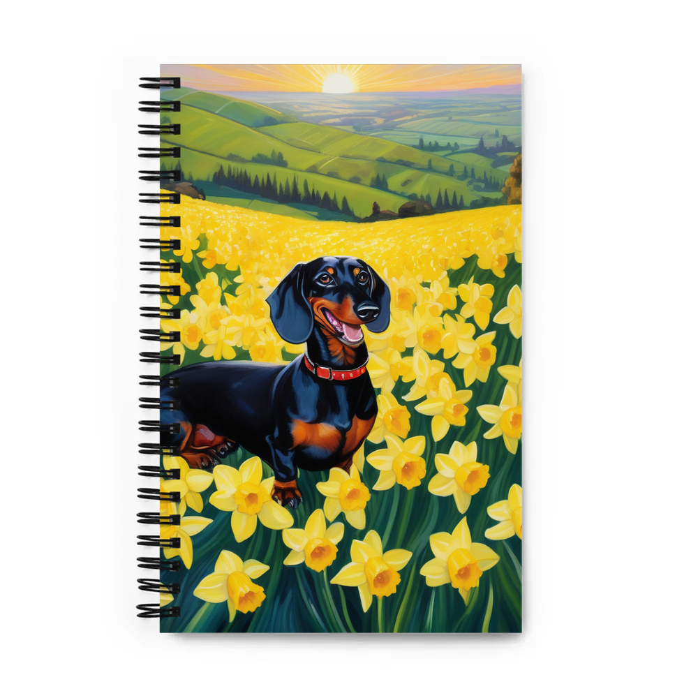 PugMug Custom Black Dachshund Spiral Notebook