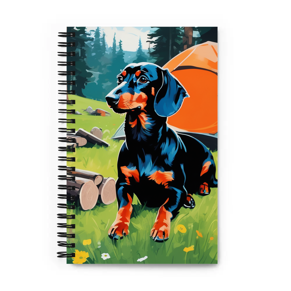 PugMug Custom Black Dachshund Spiral Notebook
