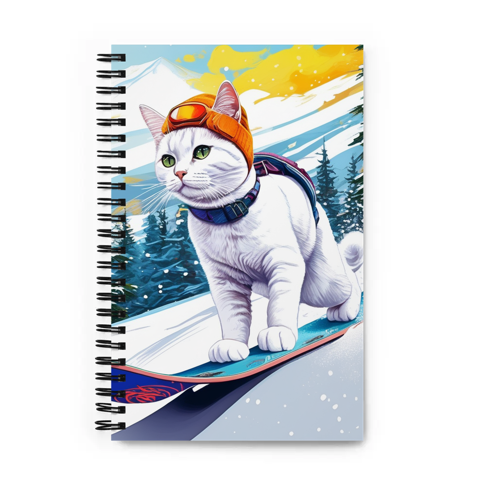 PugMug Custom White Companion Cat Spiral Notebook