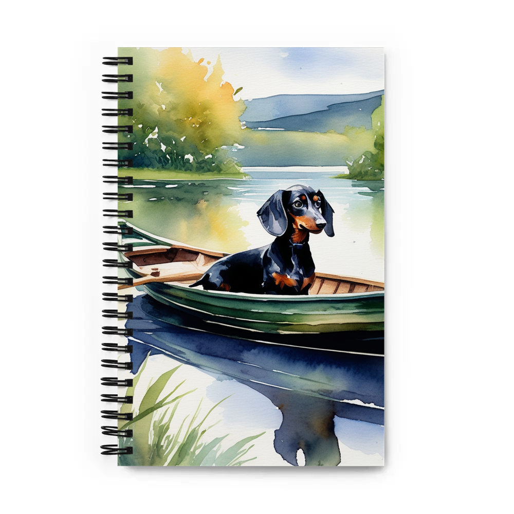 PugMug Custom Black Dachshund Spiral Notebook