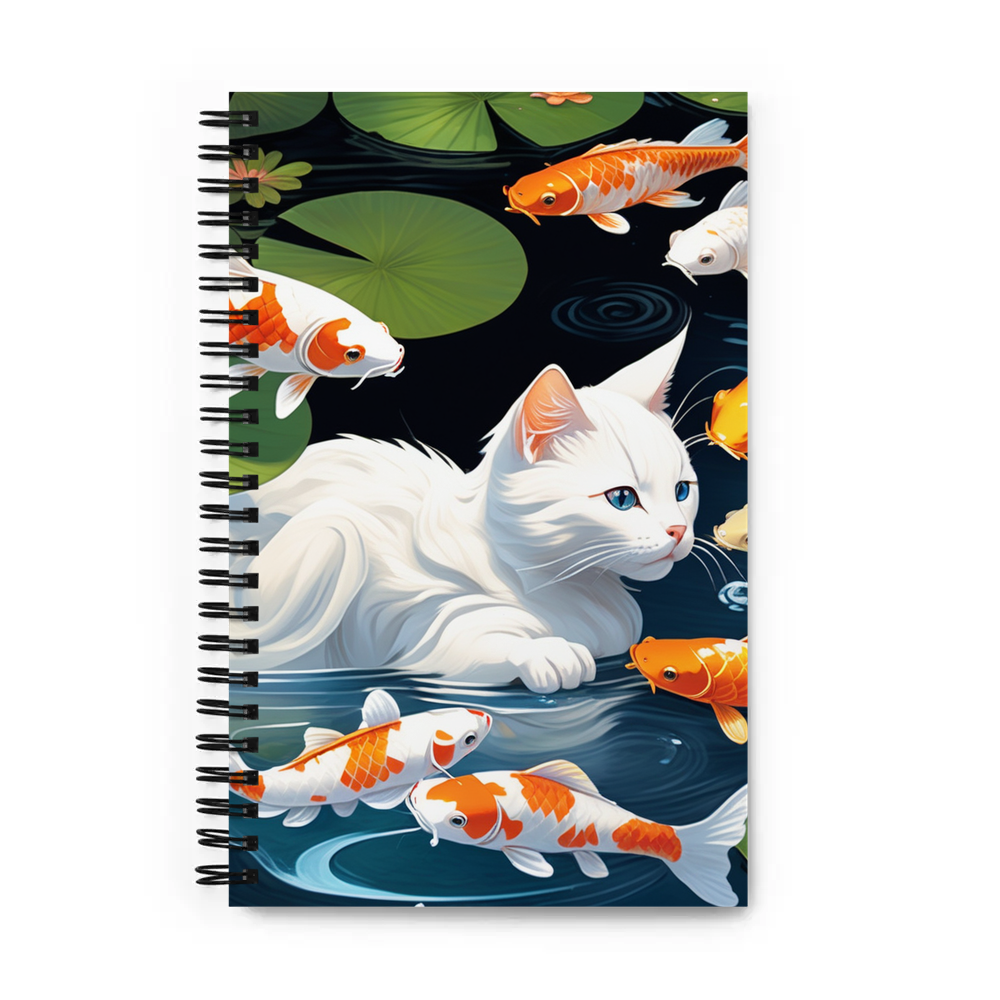 PugMug Custom White Companion Cat Spiral Notebook