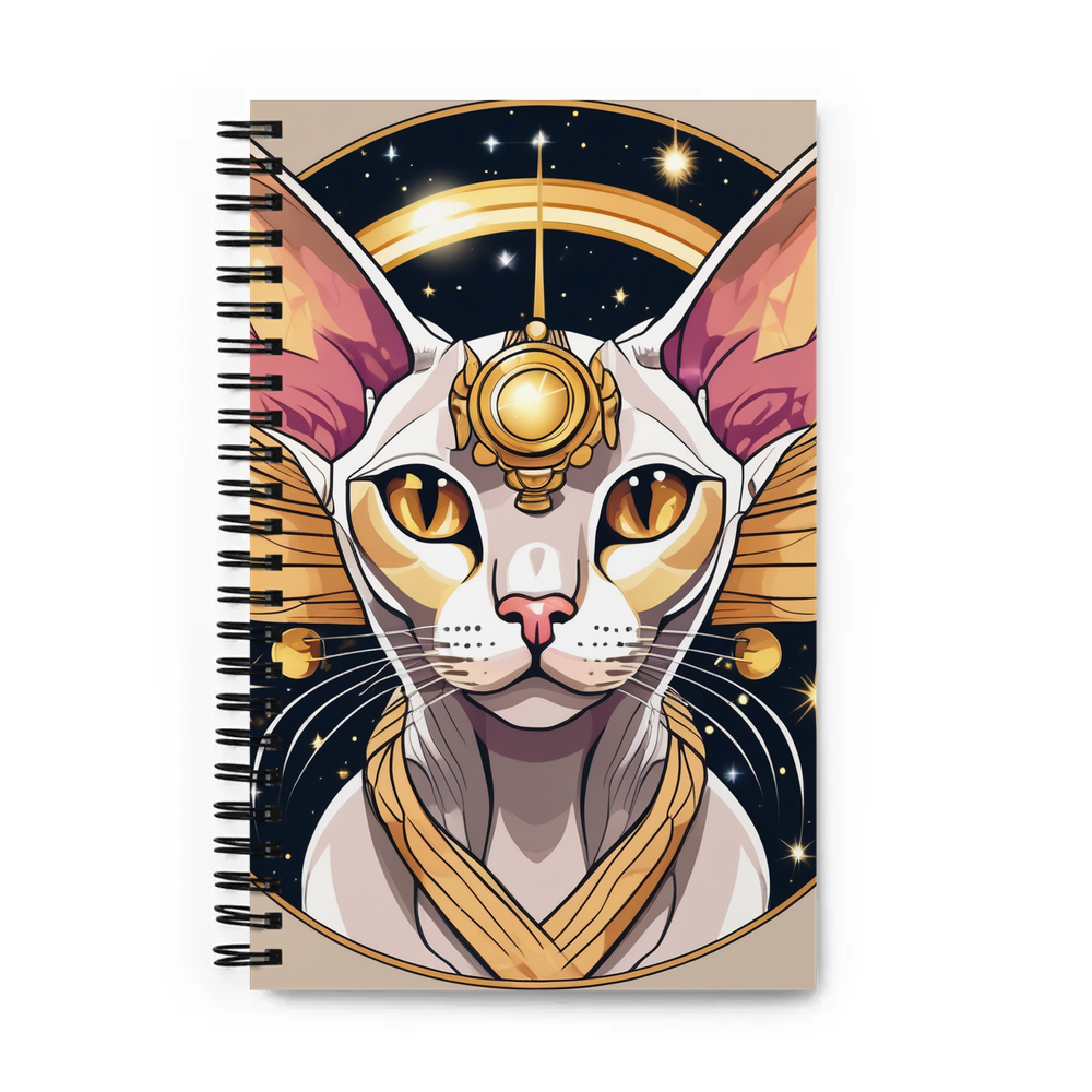 PugMug Custom Tabby Sphynx Cat Spiral Notebook