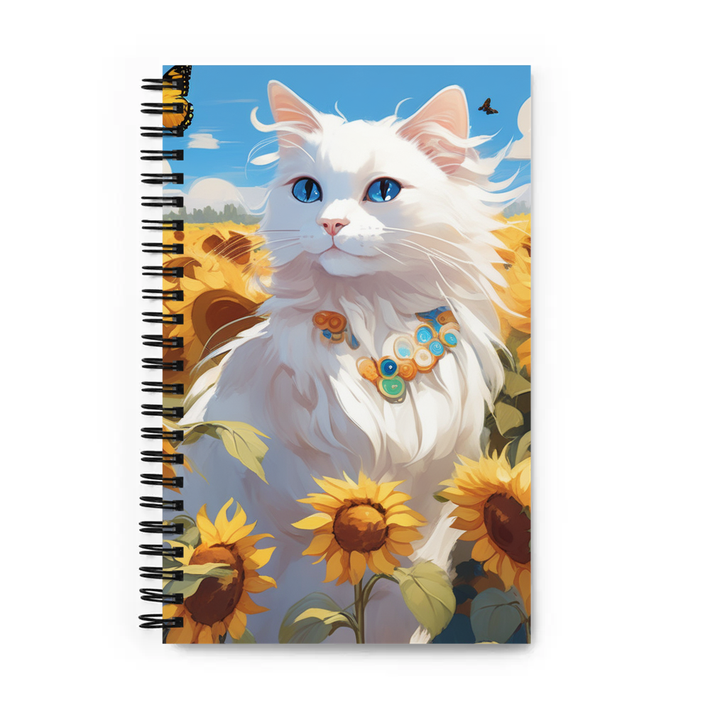 PugMug Custom White Ragdoll Cat Spiral Notebook