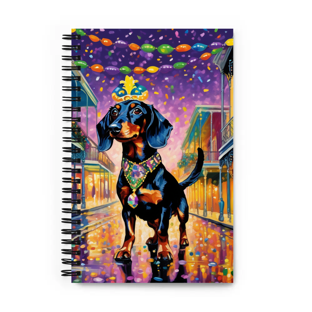 PugMug Custom Black Dachshund Spiral Notebook