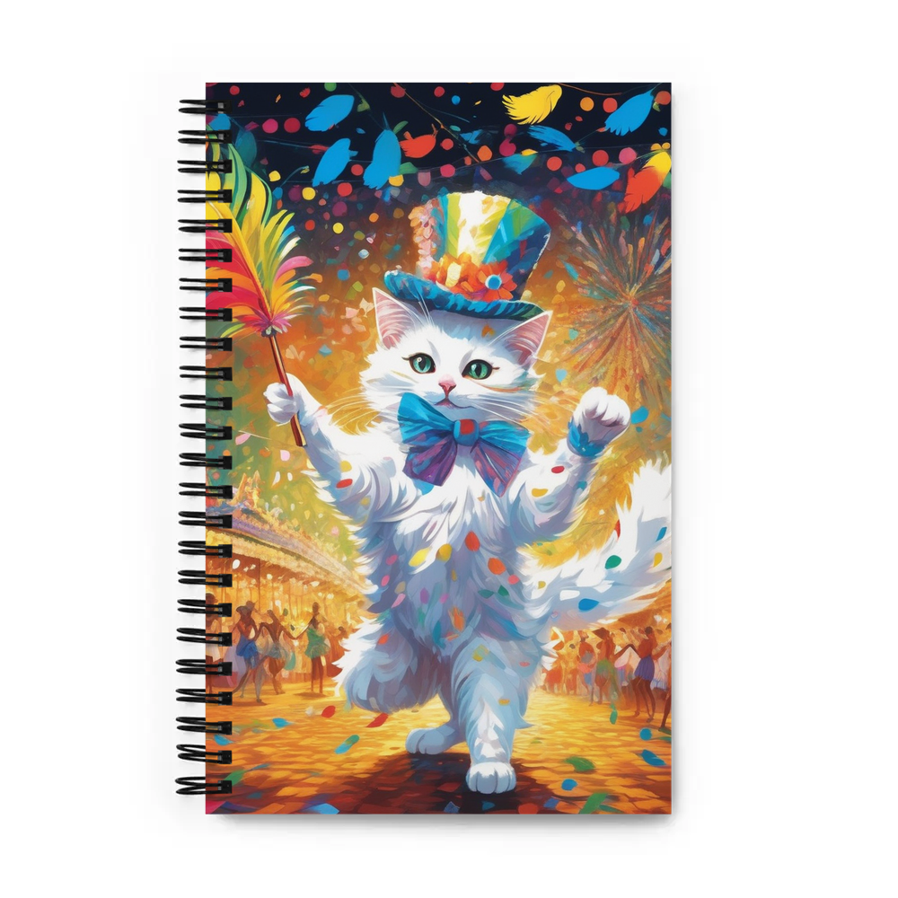PugMug Custom White Companion Cat Spiral Notebook