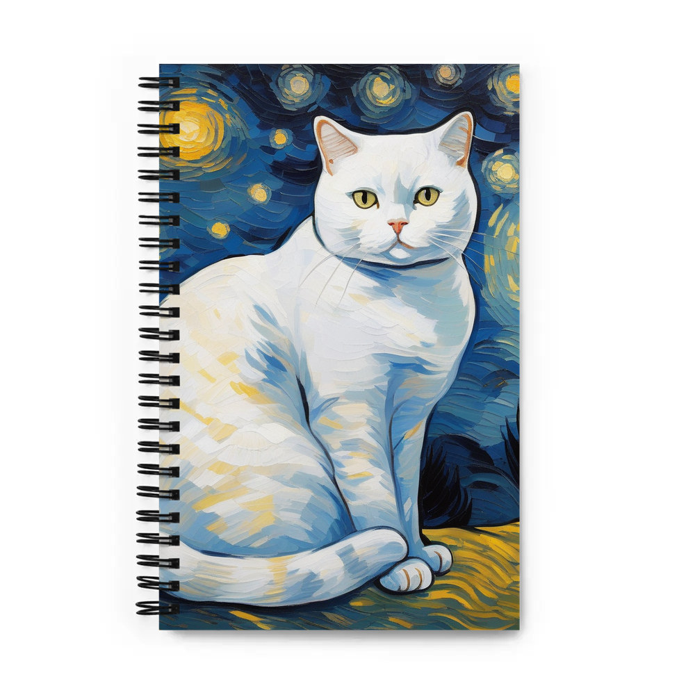 PugMug Custom White British Shorthair Cat Spiral Notebook