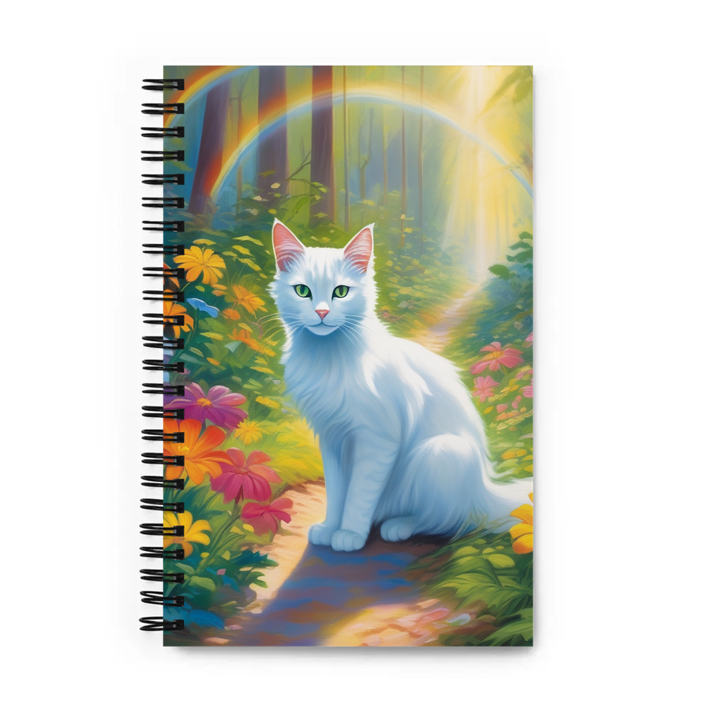 PugMug Custom White Companion Cat Spiral Notebook