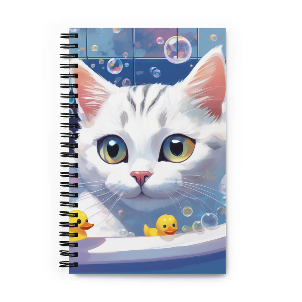 PugMug Custom White American Shorthair Cat Spiral Notebook