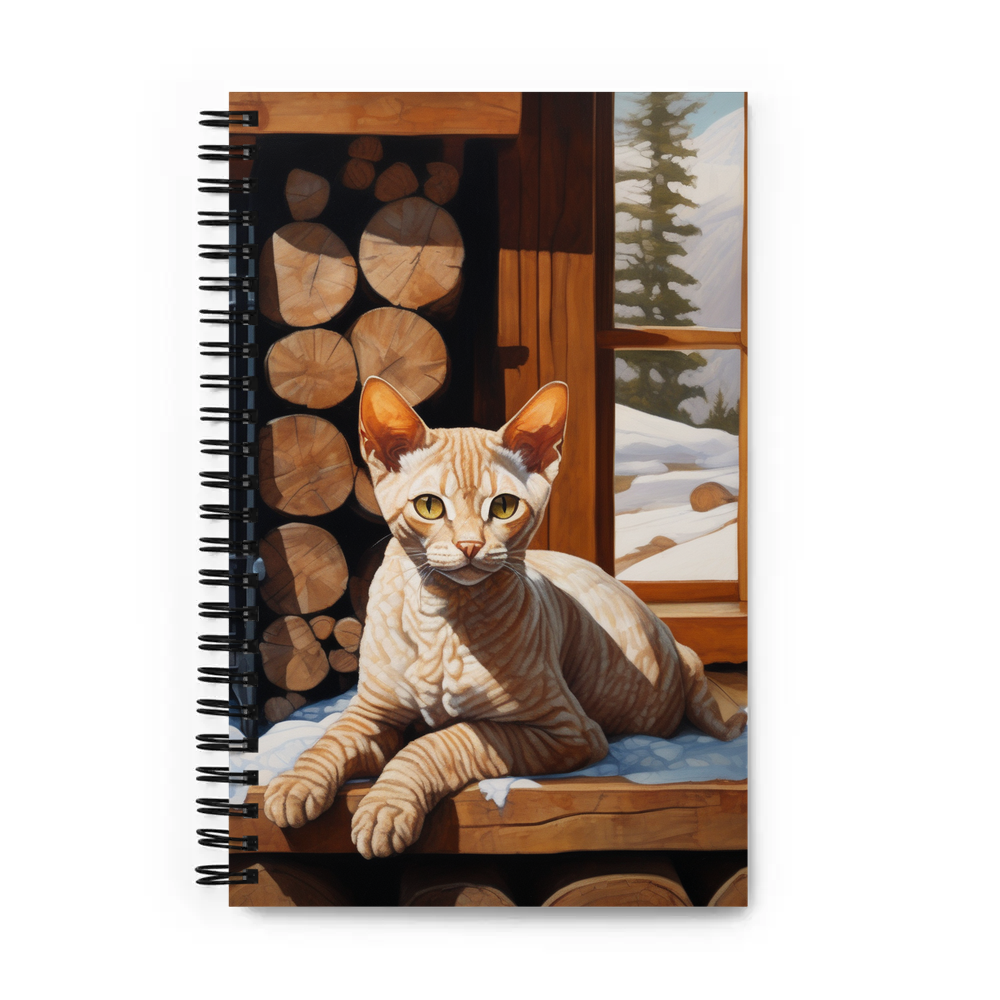 PugMug Custom Tabby Devon Rex Cat Spiral Notebook