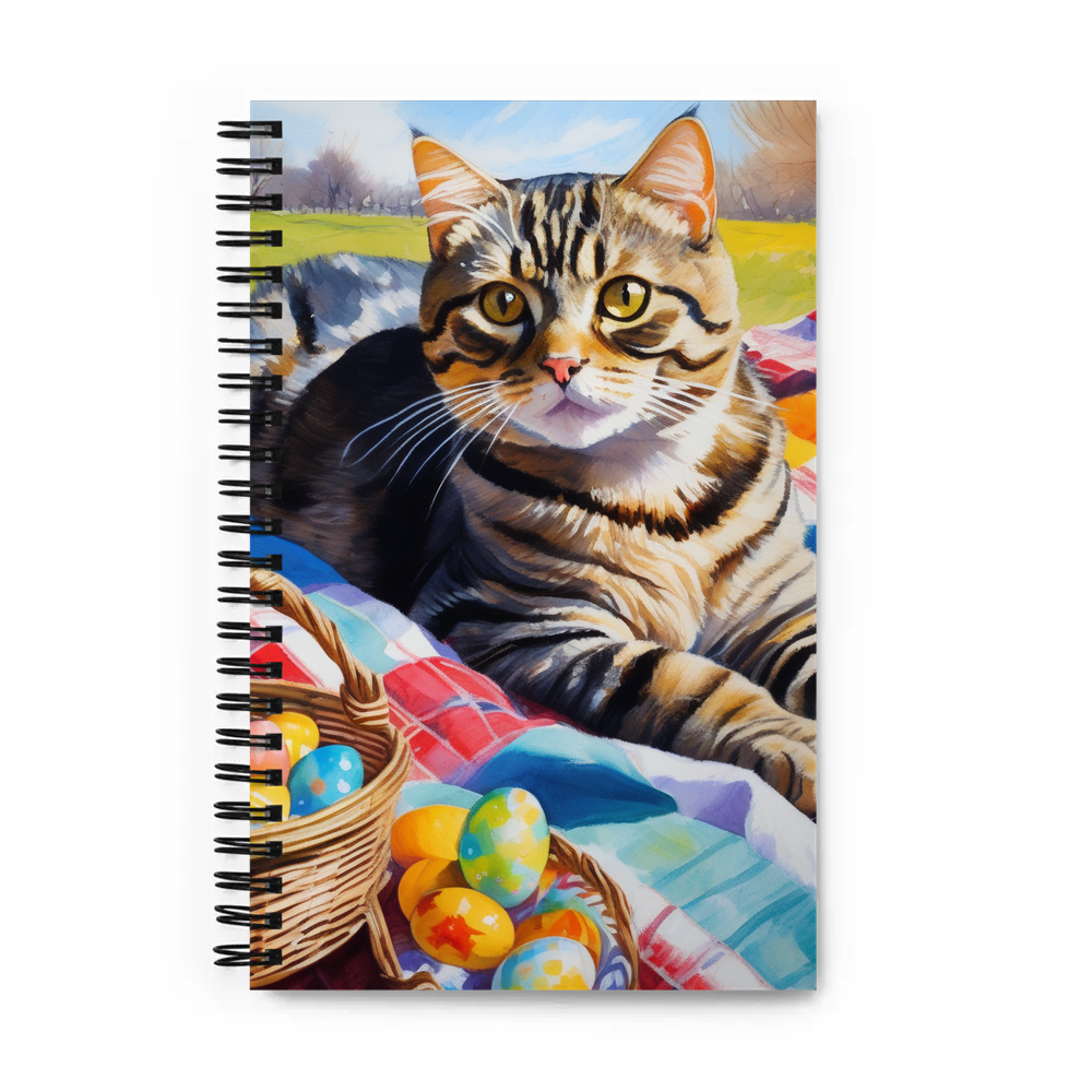 PugMug Custom Tabby Scottish Fold Cat Spiral Notebook