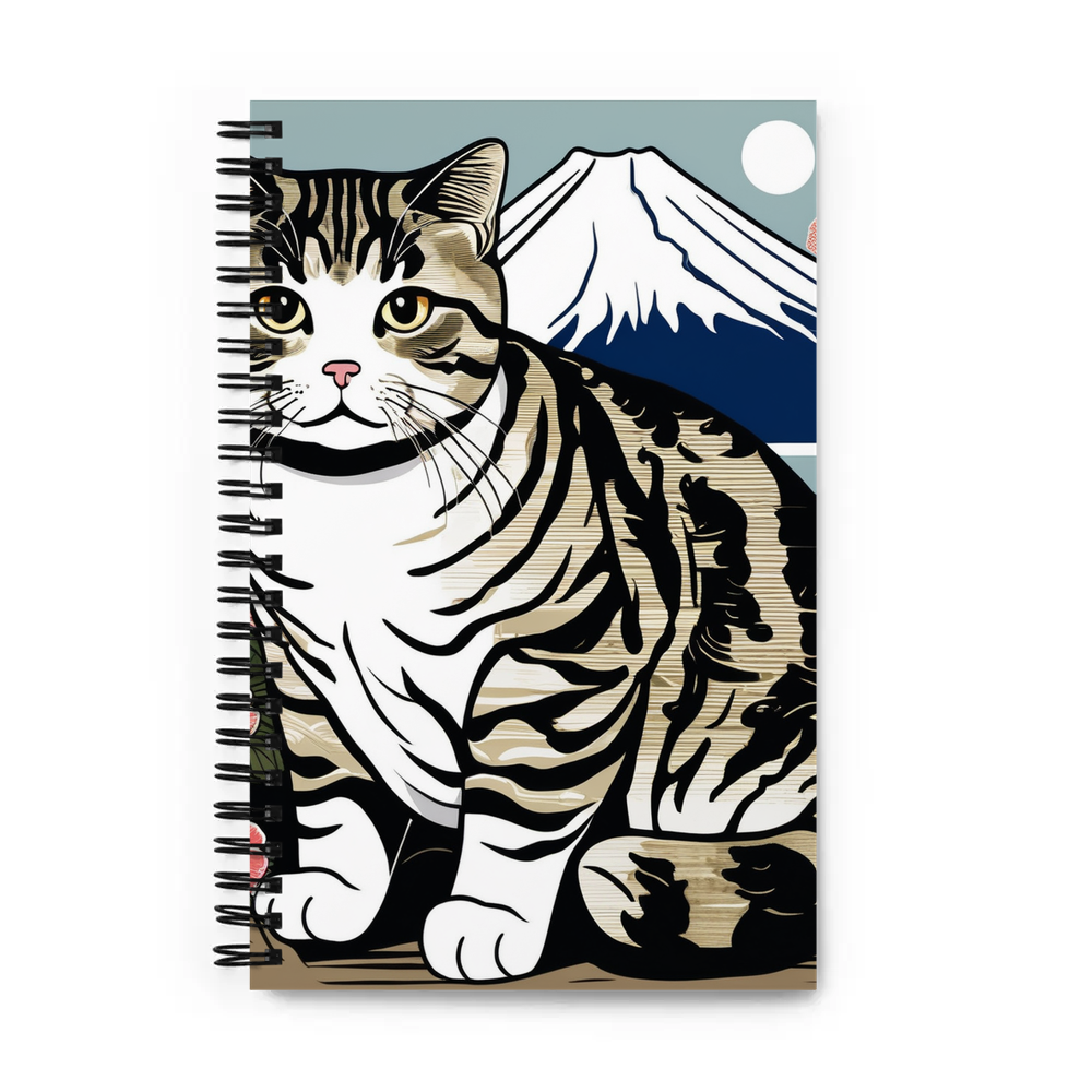 PugMug Custom Tabby Scottish Fold Cat Spiral Notebook