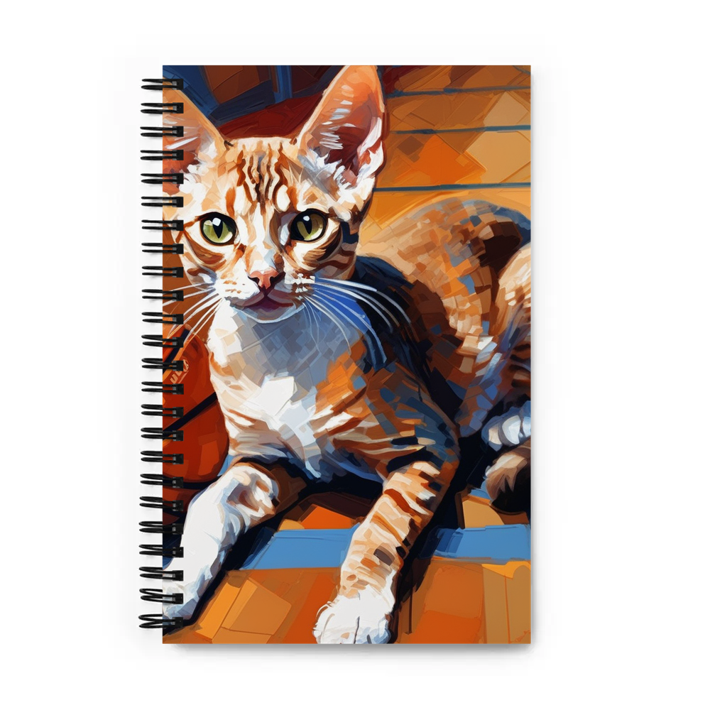 PugMug Custom Tabby Devon Rex Cat Spiral Notebook