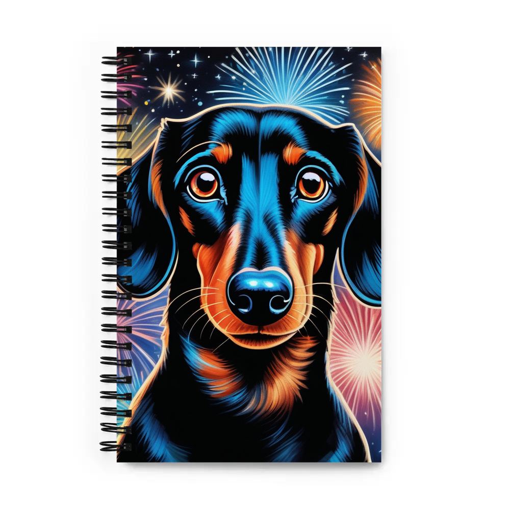 PugMug Custom Black Dachshund Spiral Notebook