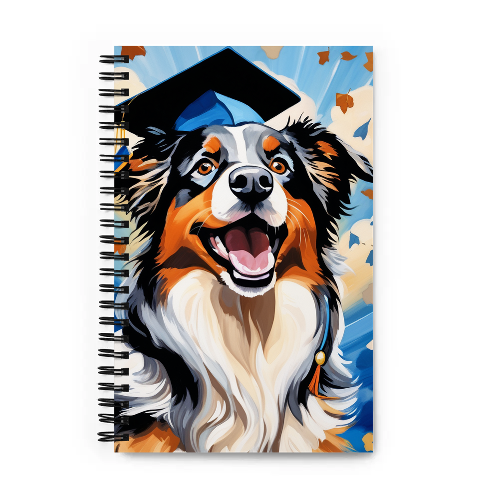 PugMug Custom Australian Shepherd Dog Spiral Notebook