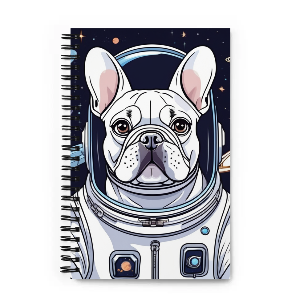 PugMug Custom White French Bulldog Spiral Notebook