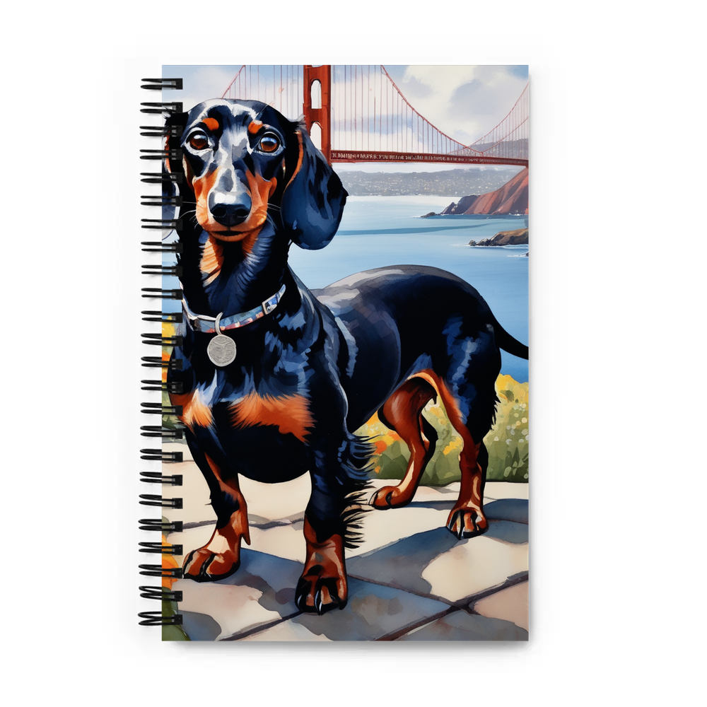 PugMug Custom Black Dachshund Spiral Notebook