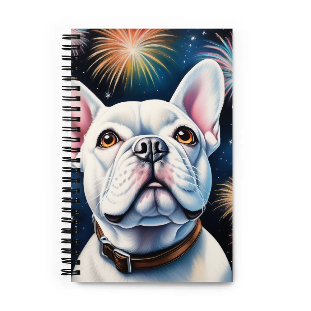 PugMug Custom White French Bulldog Spiral Notebook