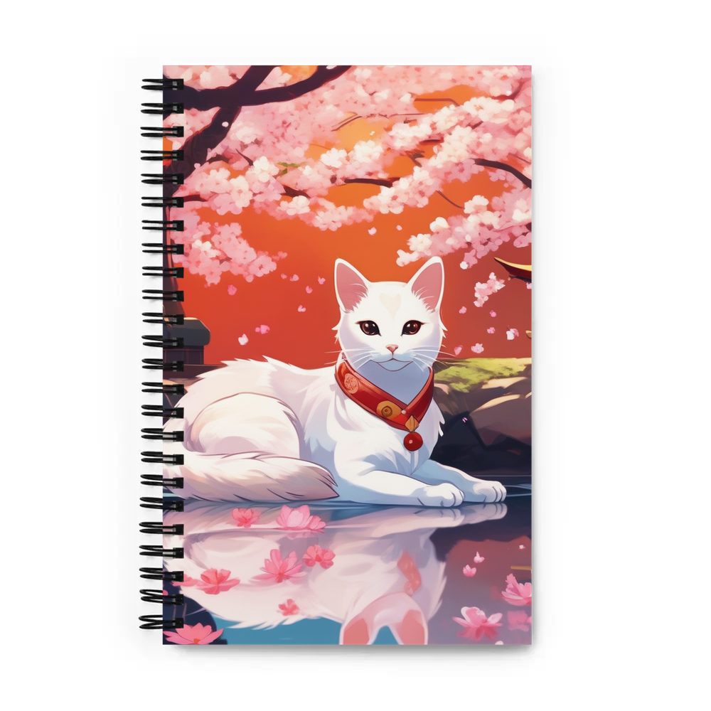 PugMug Custom White Companion Cat Spiral Notebook