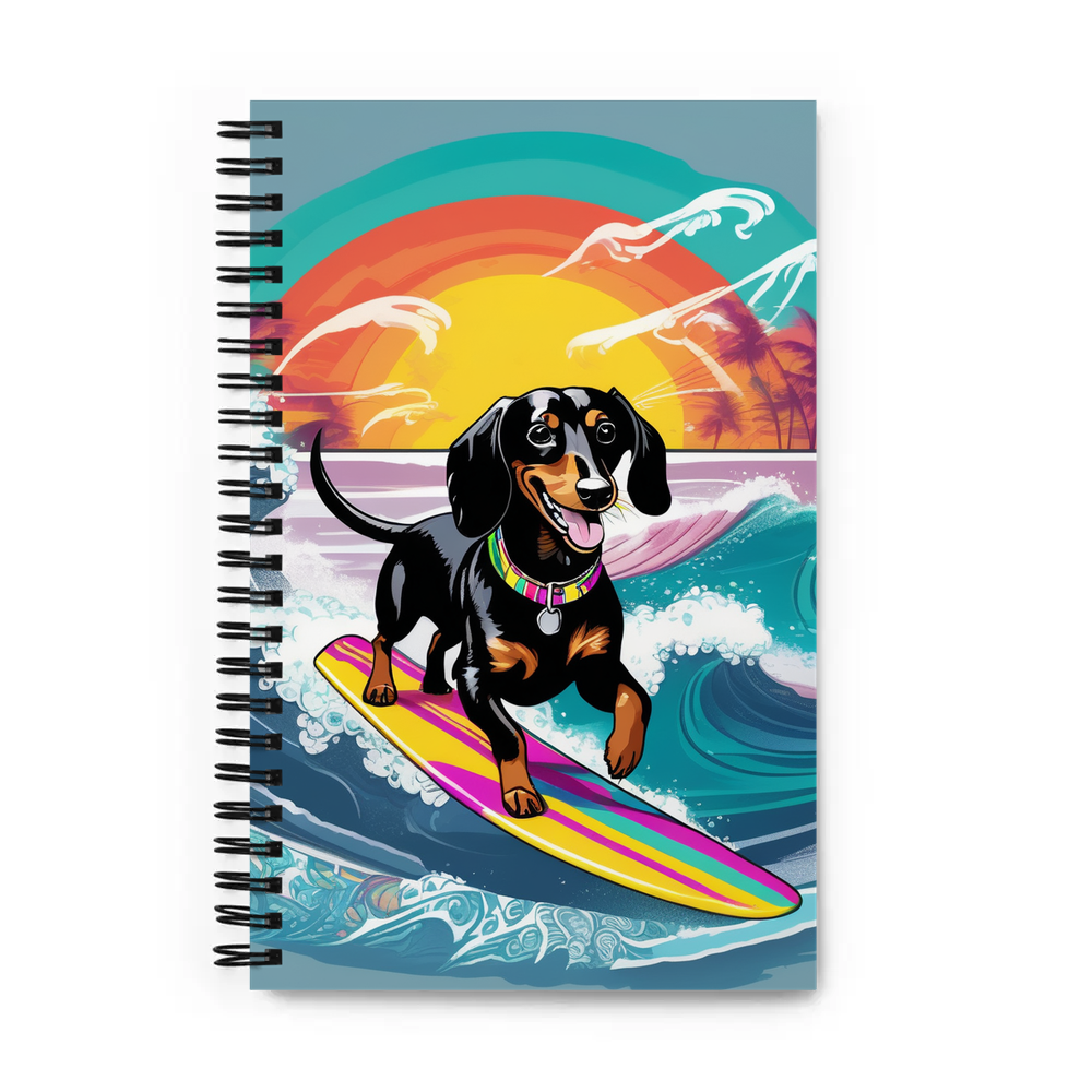 PugMug Custom Black Dachshund Spiral Notebook
