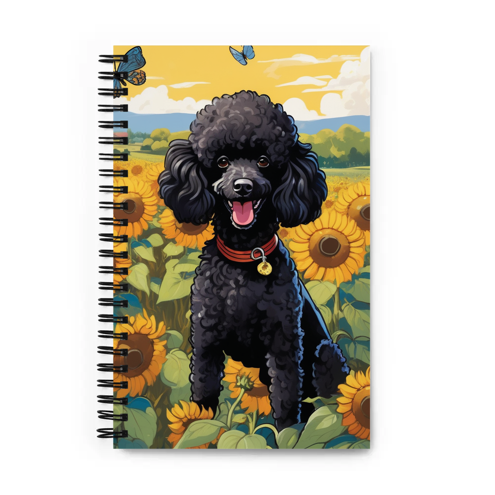 PugMug Custom Black Poodle Spiral Notebook