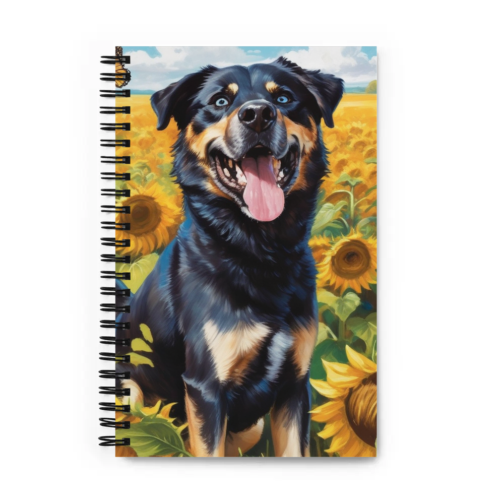 PugMug Custom Blue Spiral Notebook