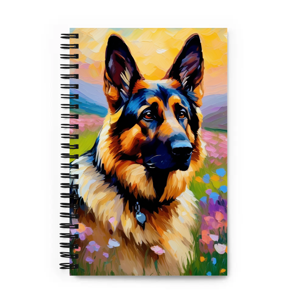 PugMug Custom German Shepherd Dog Spiral Notebook