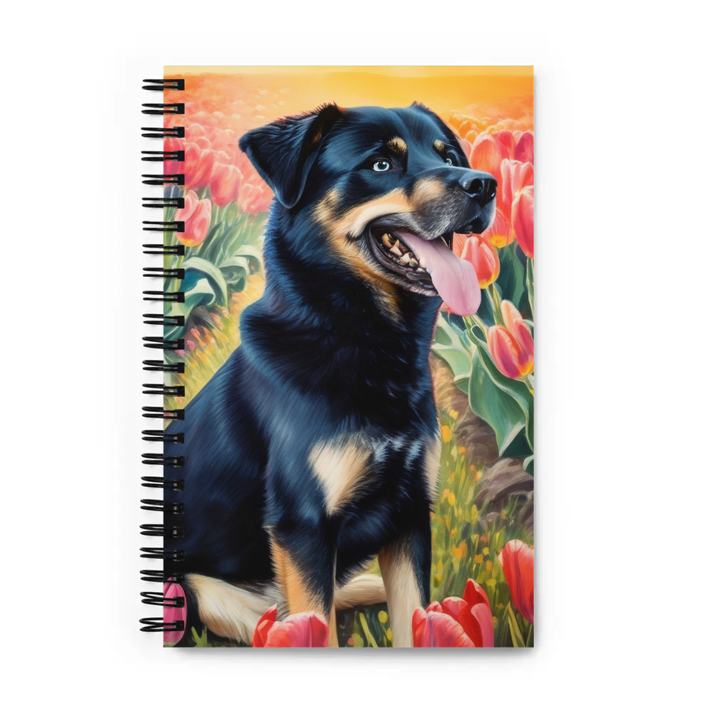 PugMug Custom Blue Spiral Notebook