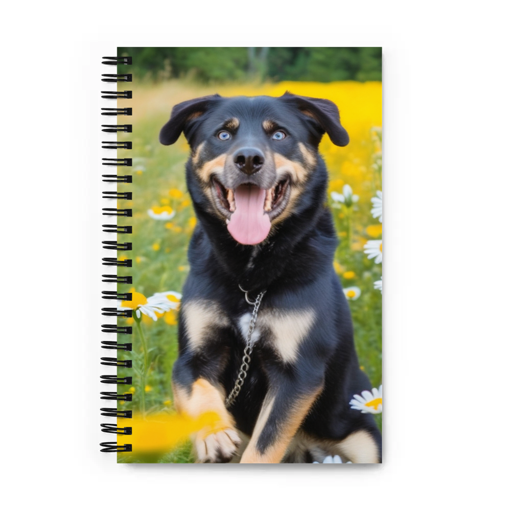 PugMug Custom Blue Spiral Notebook
