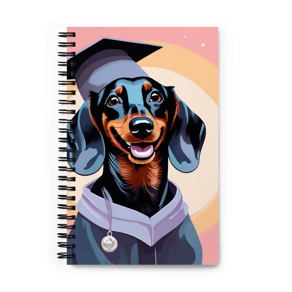 PugMug Custom Black Dachshund Spiral Notebook