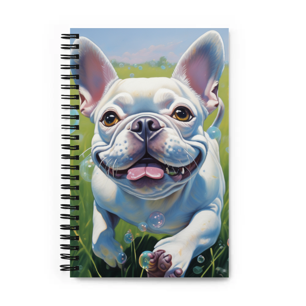 PugMug Custom White French Bulldog Spiral Notebook