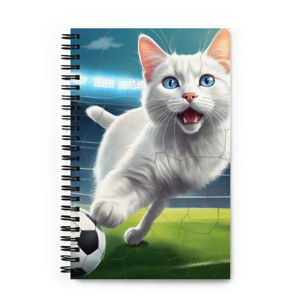 PugMug Custom White Companion Cat Spiral Notebook