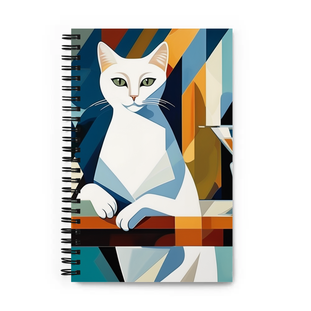 PugMug Custom White Companion Cat Spiral Notebook