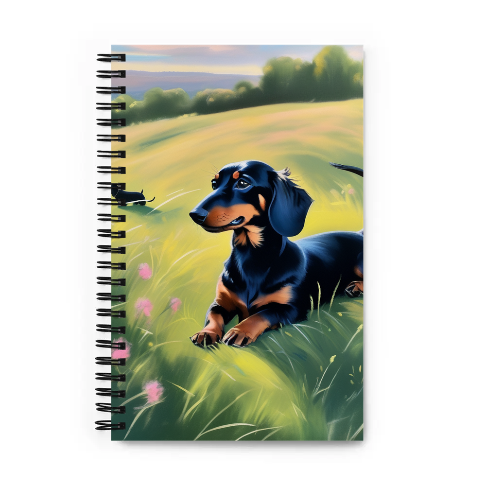 PugMug Custom Black Dachshund Spiral Notebook