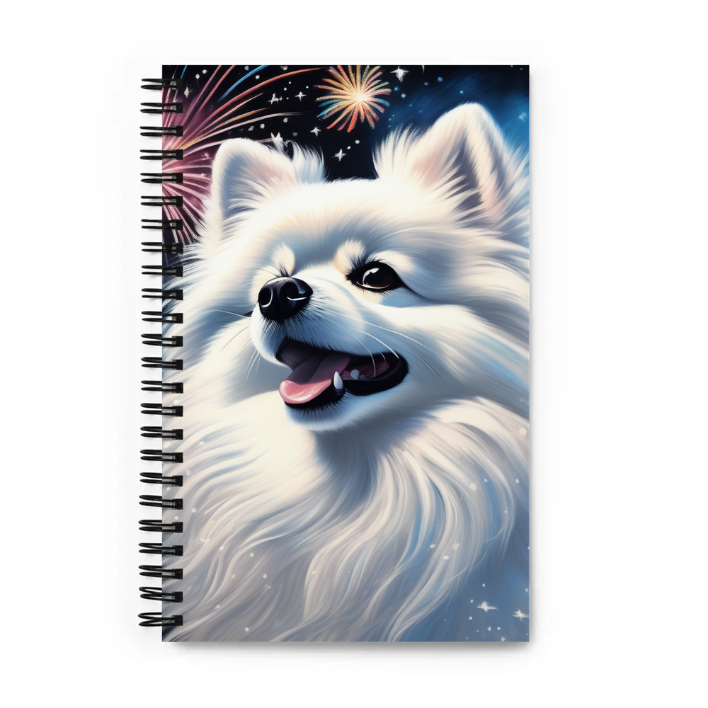 PugMug Custom White Pomeranian Spiral Notebook