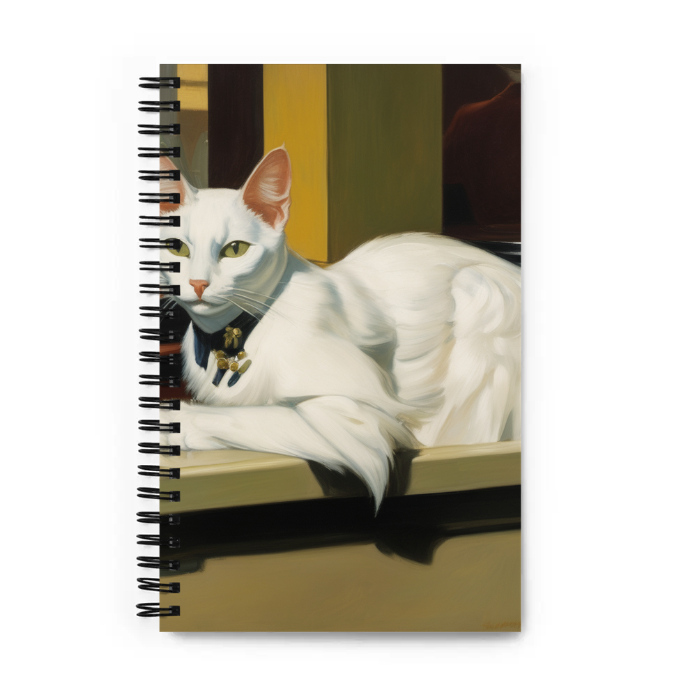 PugMug Custom White Companion Cat Spiral Notebook