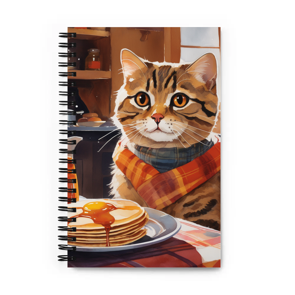 PugMug Custom Tabby Scottish Fold Cat Spiral Notebook