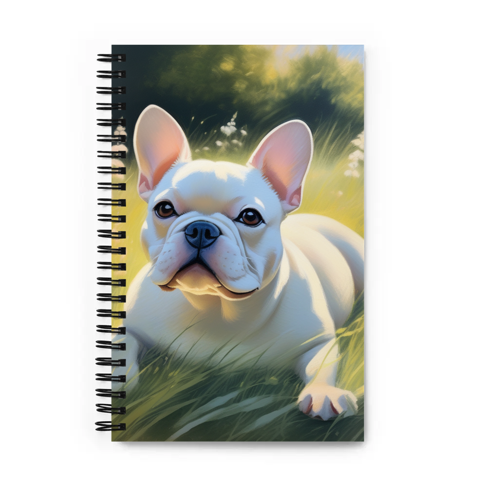 PugMug Custom White French Bulldog Spiral Notebook