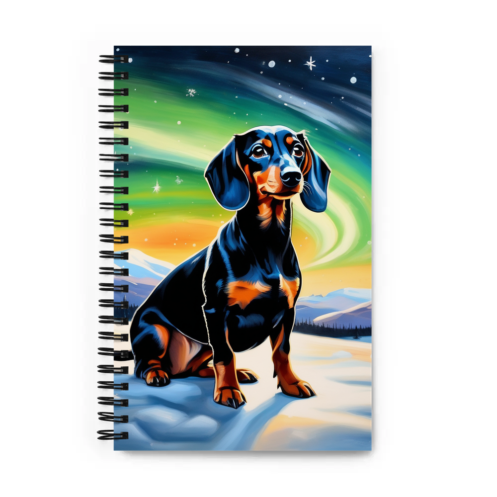 PugMug Custom Black Dachshund Spiral Notebook