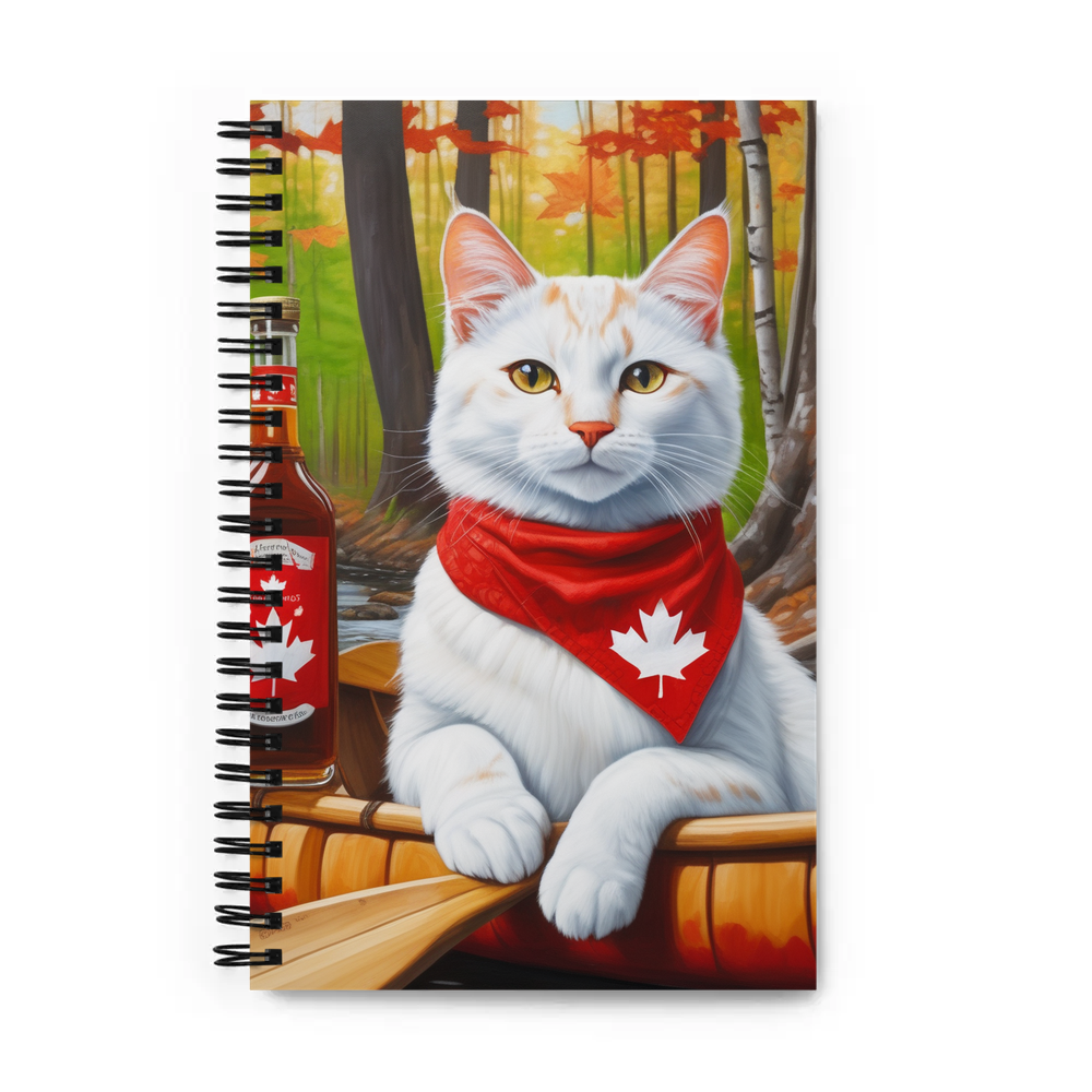 PugMug Custom White Companion Cat Spiral Notebook