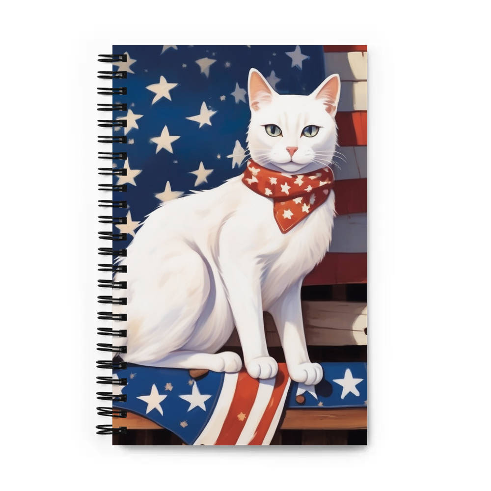 PugMug Custom White Companion Cat Spiral Notebook
