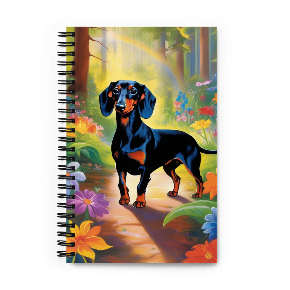 PugMug Custom Black Dachshund Spiral Notebook