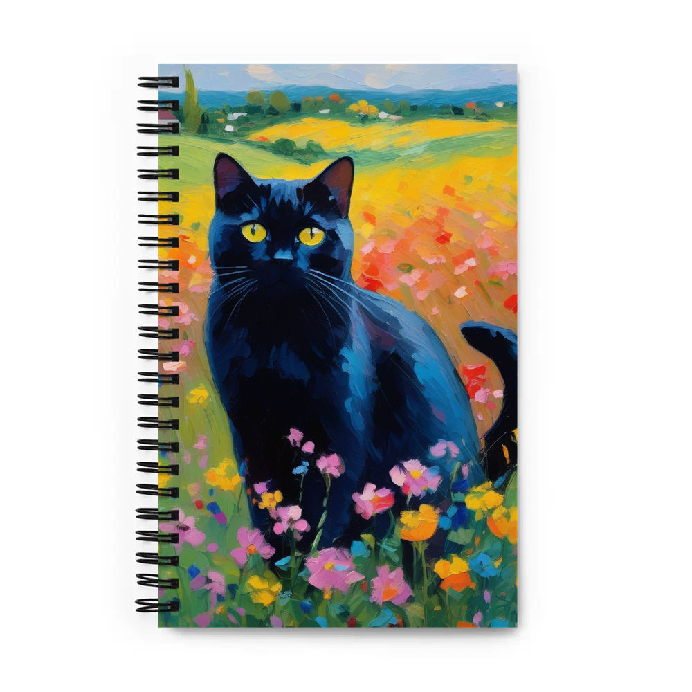 PugMug Custom Black British Shorthair Cat Spiral Notebook