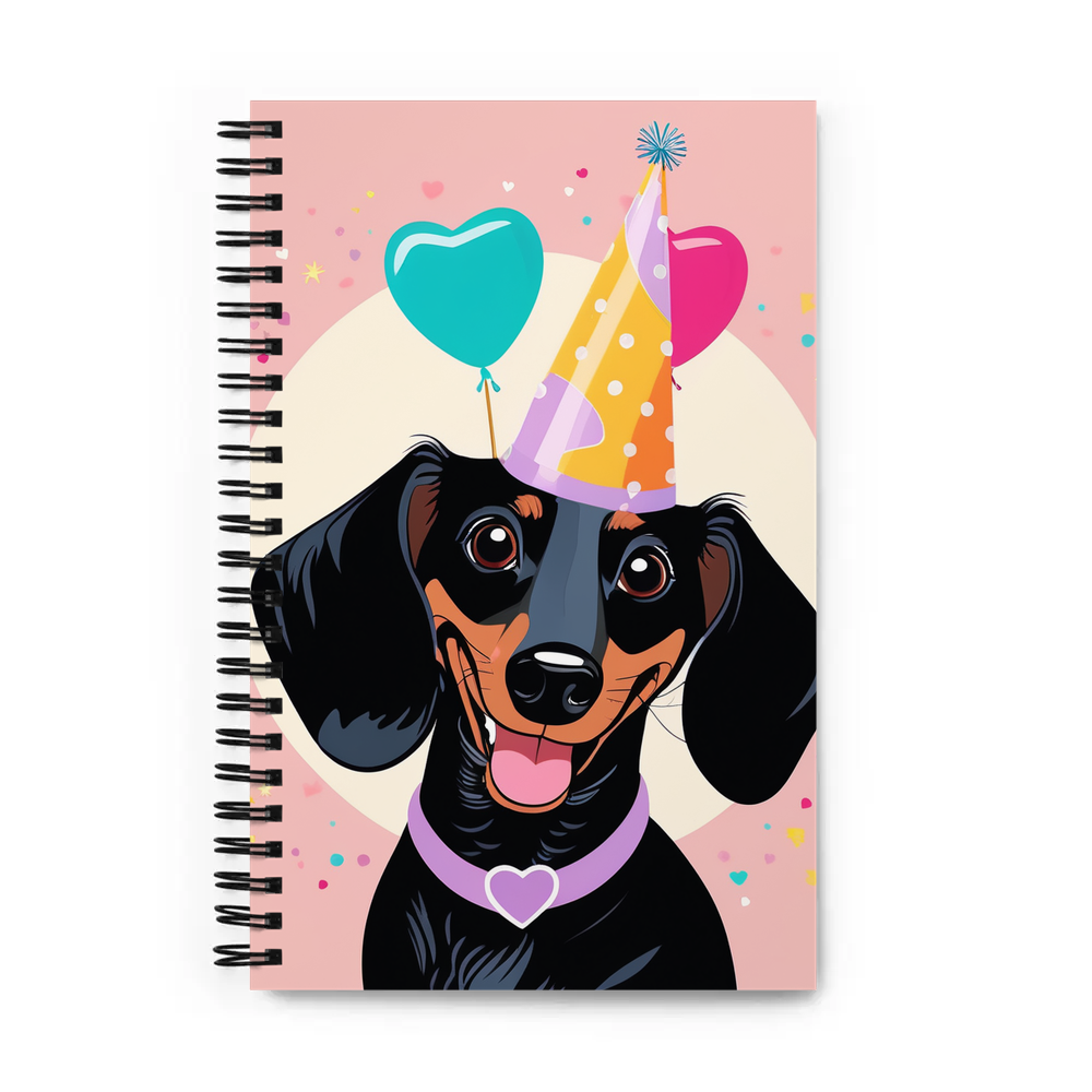 PugMug Custom Black Dachshund Spiral Notebook
