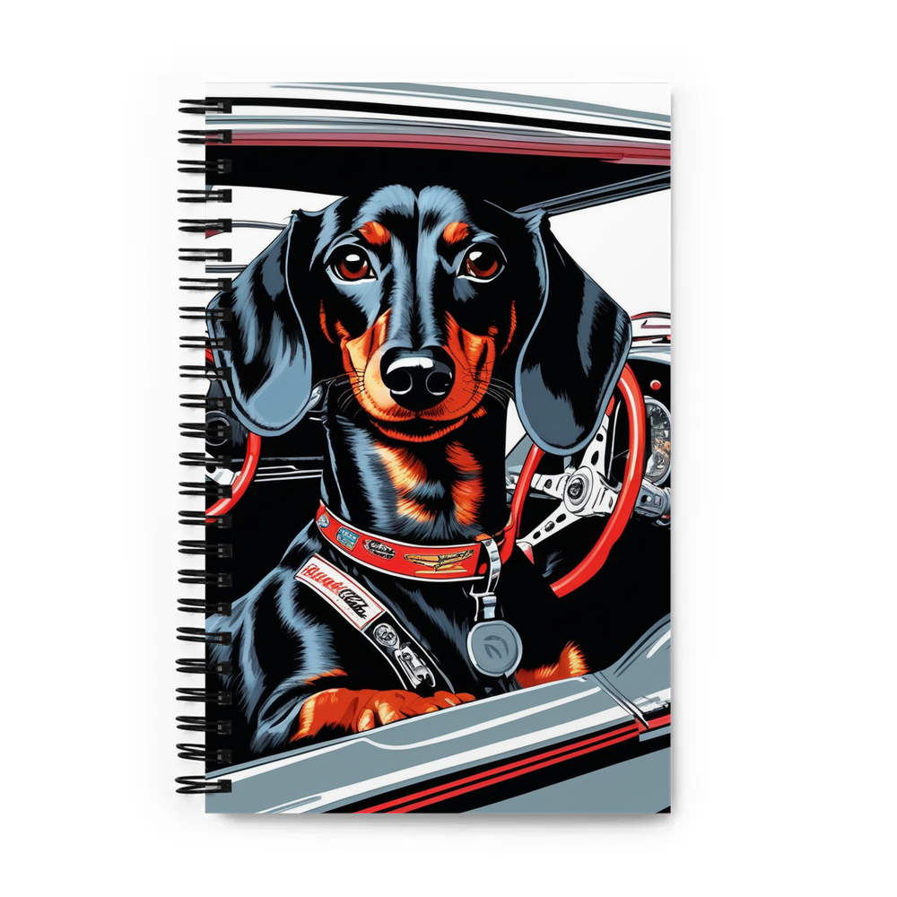 PugMug Custom Black Dachshund Spiral Notebook