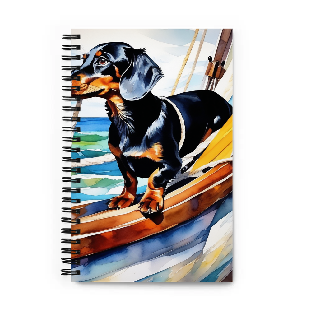 PugMug Custom Black Dachshund Spiral Notebook