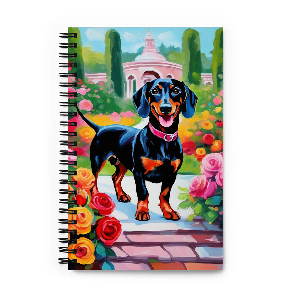 PugMug Custom Black Dachshund Spiral Notebook