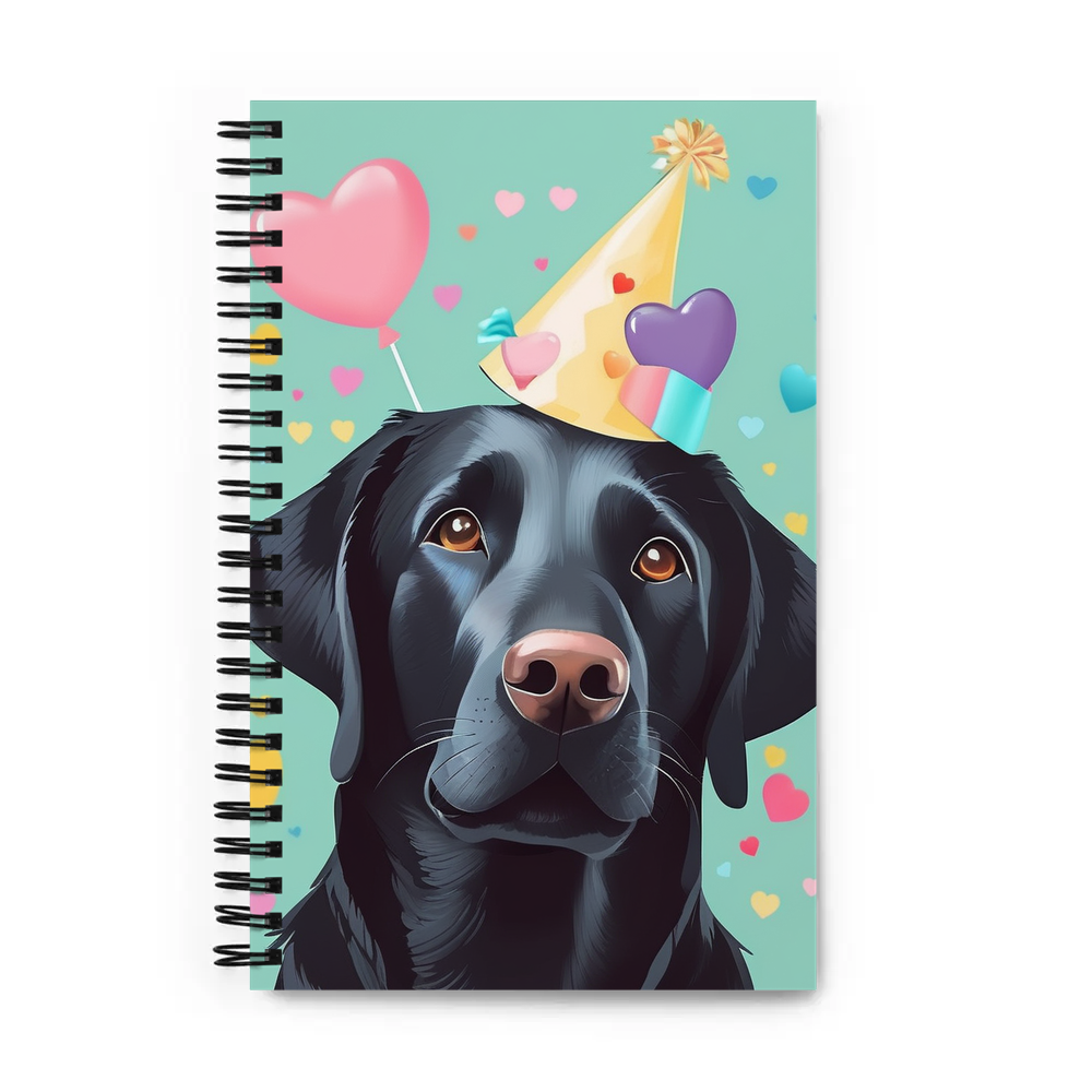 PugMug Custom Black Labrador Retriever Spiral Notebook